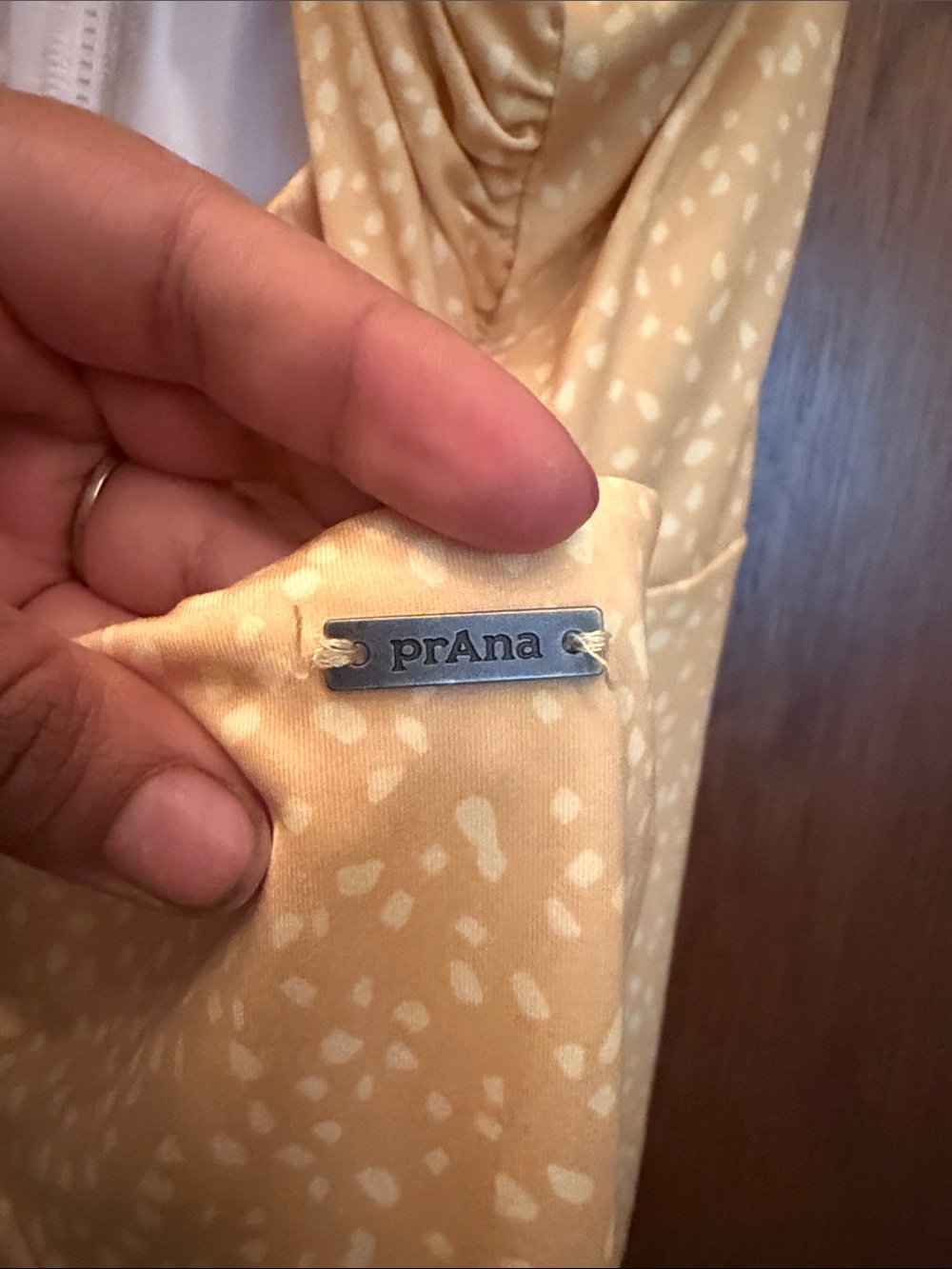 Prana Yellow Midi Dress with Subtle Dot Print - Picture 6 of 6